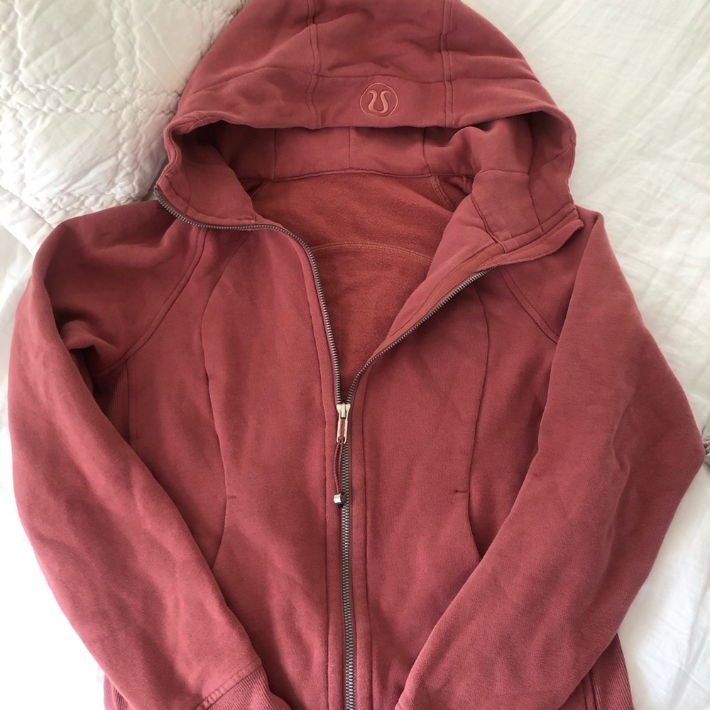 Lululemon Rose Scuba Full-zip Hoodie Sweatshirt, Size 6
